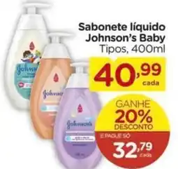 Carrefour Sabonete líquido Johnson's Baby Tipos, 400ml oferta