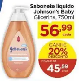 Carrefour Sabonete líquido Johnson's Baby Glicerina, 750ml oferta