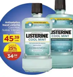 Carrefour Antisséptico bucal Listerine Cool Mint, Suave/Intenso, 1 litro oferta