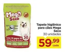 Carrefour Tapete higiênico para cães Mega Seco 30 unidades oferta