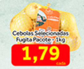 Shibata Supermercados Cebolas Selecionades Fugita Pacote 1kg oferta