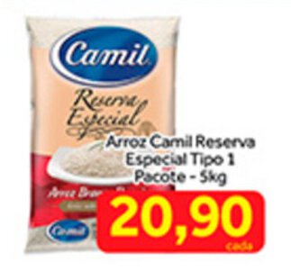 Shibata Supermercados Arroz Camil Reserva Especial Tipo1 pacote 5kg oferta