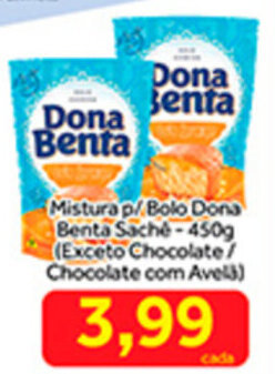 Shibata Supermercados Mistura p/ Bolo Dona Benta sache 450g oferta