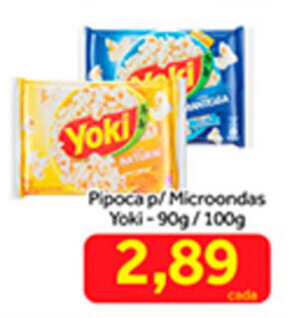 Pipoca p/ Microondas Yoki 90g/100g