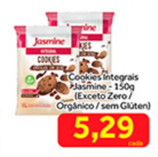 Shibata Supermercados Cookies Integrais Jasmine 150g oferta