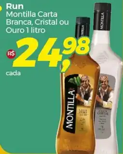 Frangolândia Run Montilla Carta Branca, Cristal ou Ouro 1 litro oferta