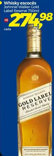 Frangolândia Whisky escocês Johnnie Walker Gold Label Reserve 750ml oferta