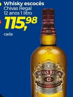 Frangolândia Whisky escocês Chivas Regal 12 anos 1 litro oferta