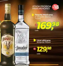 Frangolândia Tequila Mexicana El Jimador Blanco 750ml oferta