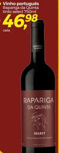 Frangolândia Vinho português Rapariga da Quinta tinto select 750ml oferta