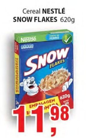 Supermercados Mundial Cereal Nestle Snow Flakes 620g oferta