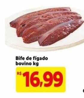 Mercado Extra Bife de Figado bovino 1kg oferta
