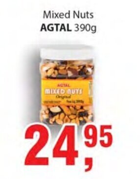 Supermercados Mundial Mixed Nuts Agtal 390g oferta