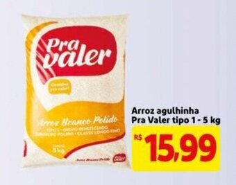 Mercado Extra Arroz Agulhinha Pra Valer tipo 1 5kg oferta