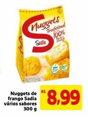 Mercado Extra Nuggets de Frango Sadia varios sabores 300g oferta
