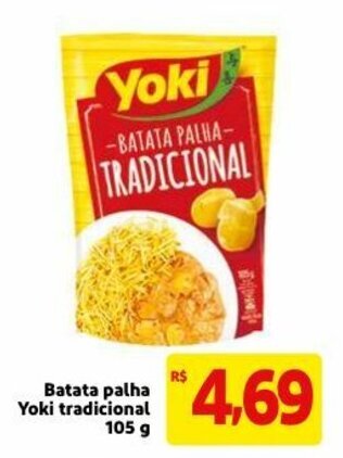 Mercado Extra Batata Palha Yoki tradicional 105g oferta