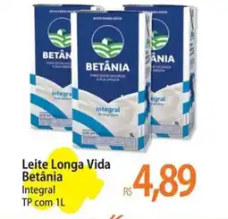 Leite Longa Vida Betânia Integral TP com 1L