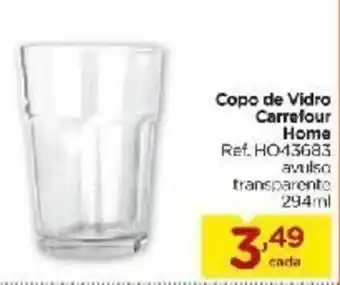 Carrefour Bairro Copo de Vidro Carrefour Home 294ml oferta