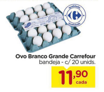 Ovo Branco Grande Carrefour c/ 20 unids.