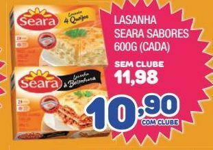 Costazul Supermercados Lasanha seara sabores 600g oferta