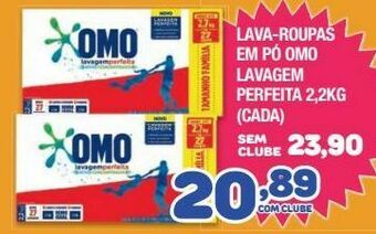 Costazul Supermercados Lava-roupas em pó omo lavagem perfeita 2,2kg oferta