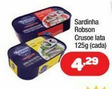 Sardinha robson crusoe lata 125g
