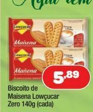 Costazul Supermercados Biscoito de maisena lowçucar zero 140g oferta