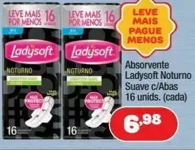 Absorvente ladysoft noturno suave c/abas 16 unids.
