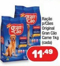 Ração p/cães original gran cão carne 1kg