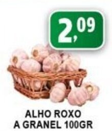 Federzoni Supermercados Alho Roxo a granel 100g oferta