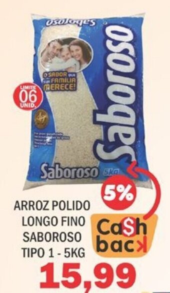 Supermercados Mendonça Arroz Polido Longo Fino Bonachao Tipo 1 - 5kg oferta