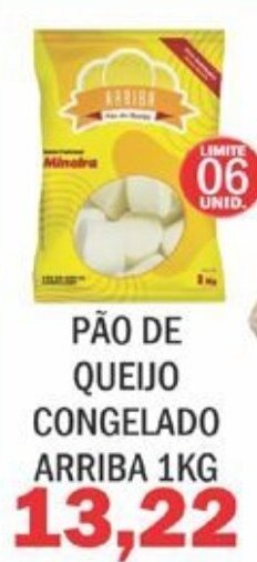 Supermercados Mendonça Pao de Queijo Congelado Arriba 1kg oferta