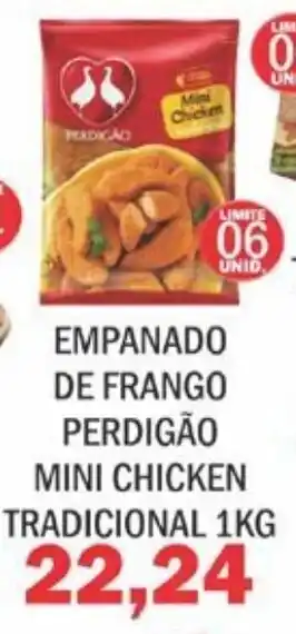 Supermercados Mendonça Empanado de Frango Perdigao Mini Chicken tradicional 1kg oferta