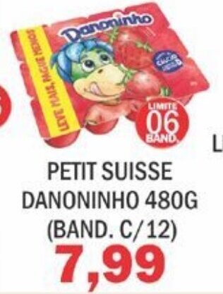 Supermercados Mendonça Petit Suisse Danoninho 480g (band. c/12) oferta
