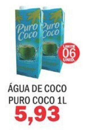 Supermercados Mendonça Agua de Coco Puro Coco 1L oferta