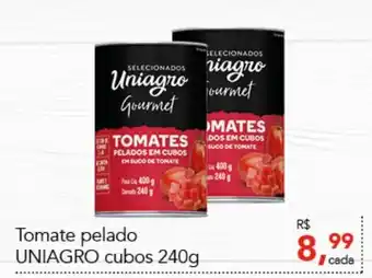 Cometa Supermercados Tomate pelado Uniagro cubos 240g oferta