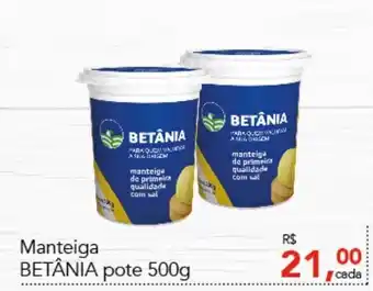 Cometa Supermercados Manteiga Betania pote 500g oferta