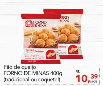 Cometa Supermercados Pao de queijo forno de Minas 400g (tradicional ou Coquetel) oferta