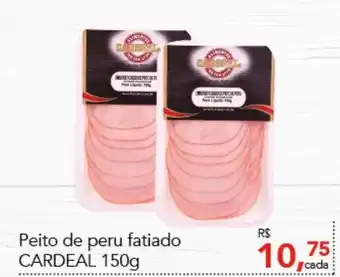 Cometa Supermercados Peito de peru fatiado Cardeal 150g oferta