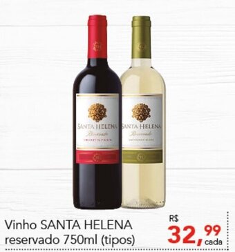 Cometa Supermercados Vinho Santa Helena Reservado 750ml (tipos) oferta