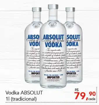 Cometa Supermercados Vodka Absolut 1L (tradicional) oferta