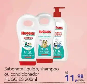Cometa Supermercados Sabonete Liquido, Shampoo ou condicionador Huggies 200ml oferta