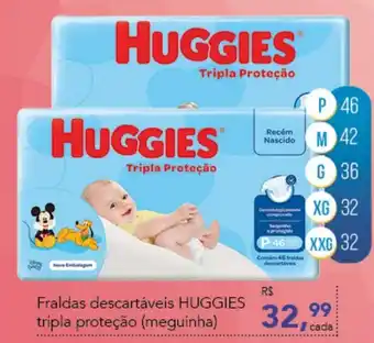 Cometa Supermercados Fraldas descartaveis Huggies Tripla protecao (maguinha) oferta
