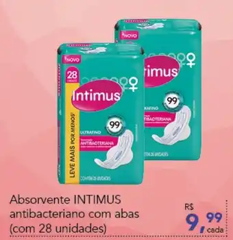 Cometa Supermercados Absorvente Intimus Antibactriano com abas (com 28 unidades) oferta