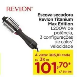 Carrefour Escova secadora Revlon Titanium Max Edition 1.200W oferta
