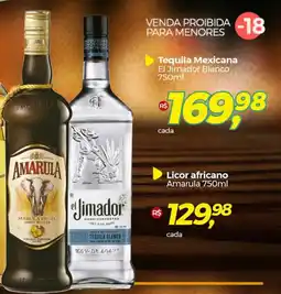 Frangolândia Tequila Mexicana El Jimador Blanco 750ml oferta