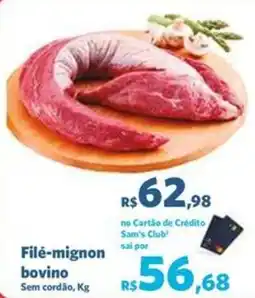 Sam's Club Filé-mignon bovino Sem cordão, Kg oferta