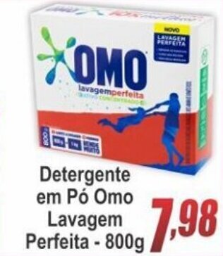 Serrano Supermercado Detergente em Po Omo Lavagem Perfeita 800g oferta