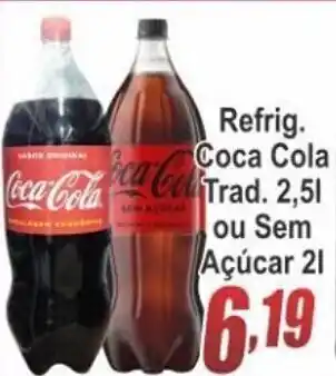 Refrig. Coca Cola Trad. 2.5L ou Sem Acucar 2L