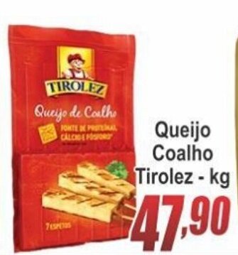Serrano Supermercado Queijo Coalho Tirolez 1kg oferta